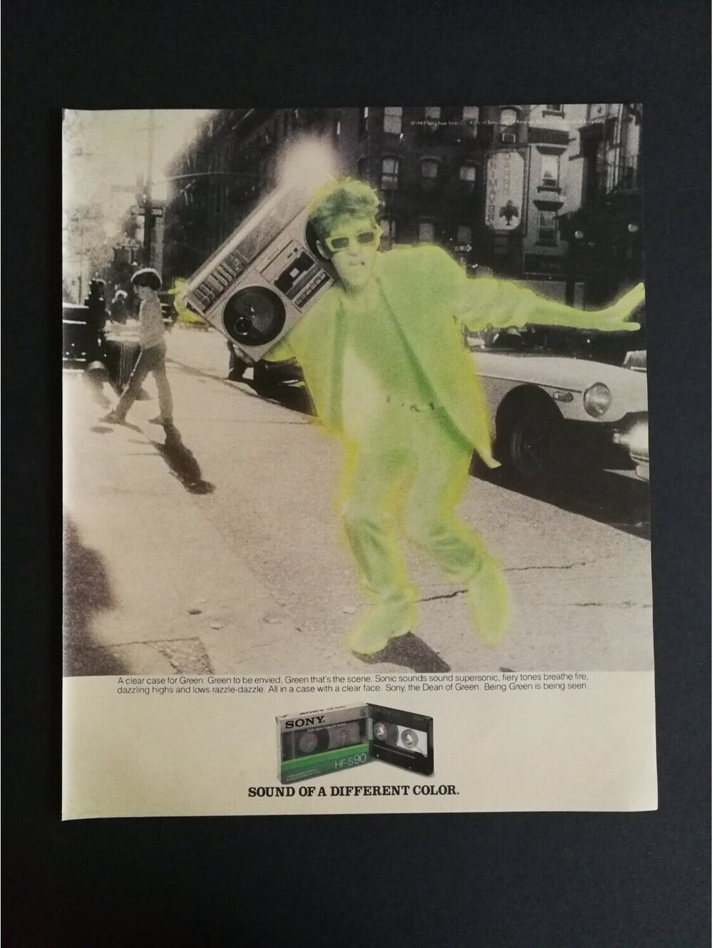 Sony HF-S90 Cassette Tape Vintage Magazine Print Advertisement 1985